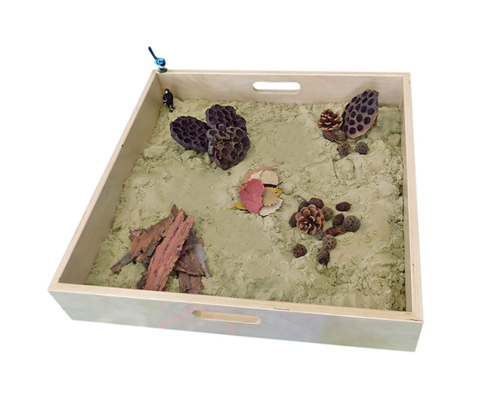 Timber Sand Play Tray with Clear Base