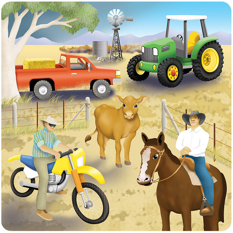 Tuzzles Raised "Busy" Puzzle - Farm 29pcs