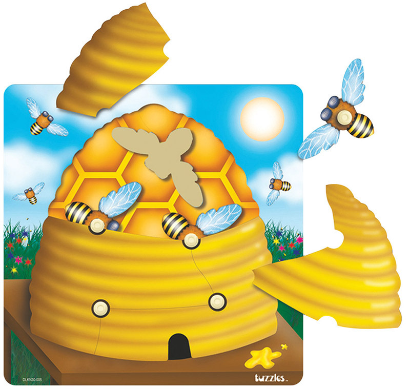 Tuzzles 5 Little Bees Layered Puzzle - 9pcs