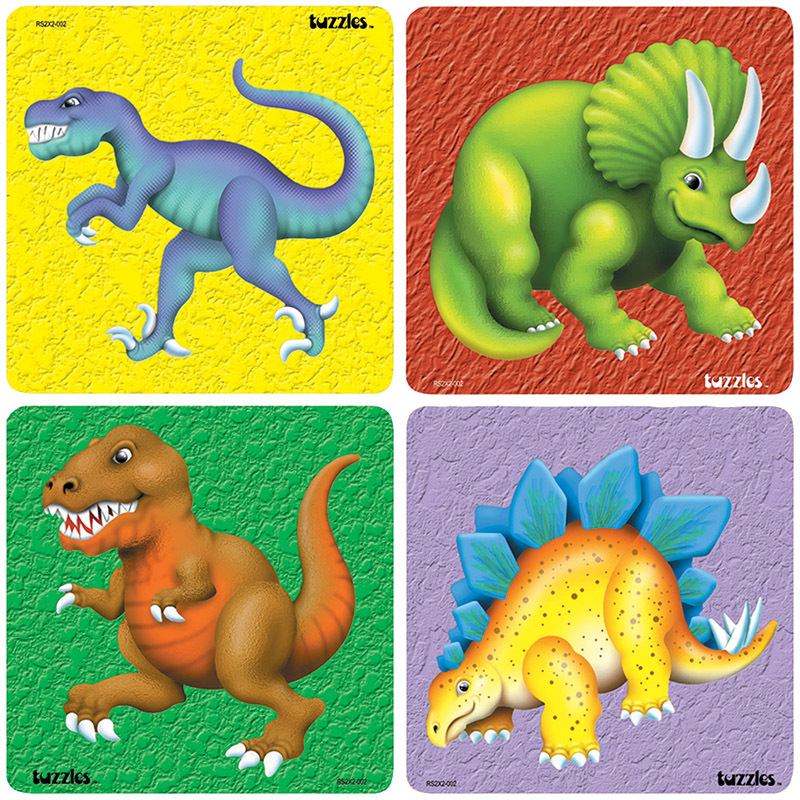 Tuzzles Dinosaur Raised Puzzles - Set of 4