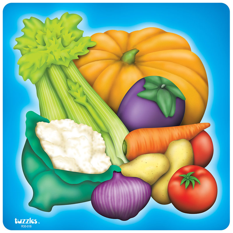 Tuzzles Raised Puzzle - Vegetables 24pcs