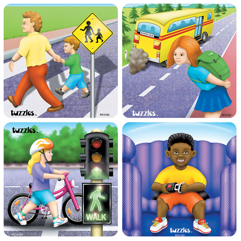 Tuzzles Road Safety Puzzles - Set of 4