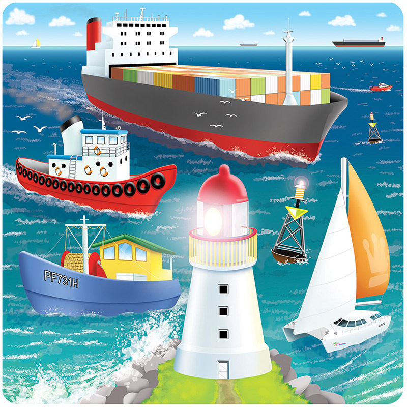 Tuzzles Raised "Busy" Puzzle - Sea 21pcs