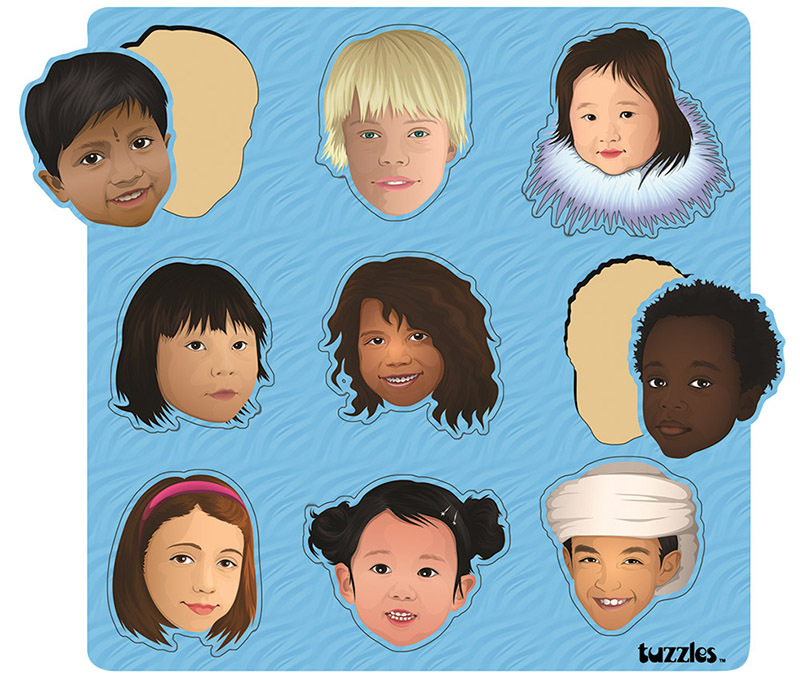 Tuzzles Faces Of The World - 9pcs