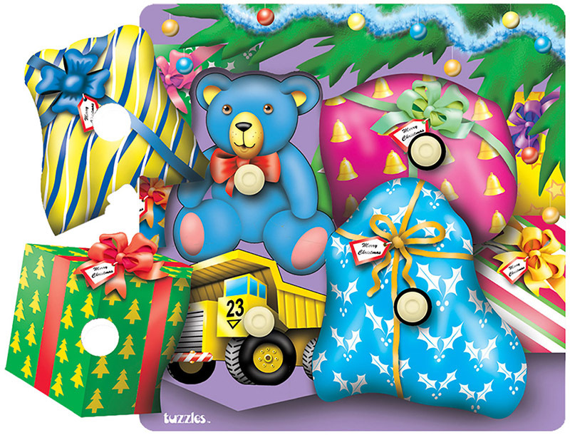 >Tuzzles Christmas Surprise Double Layer Peg Puzzle