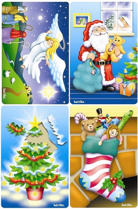 >Tuzzles Christmas Icons - Set of 4