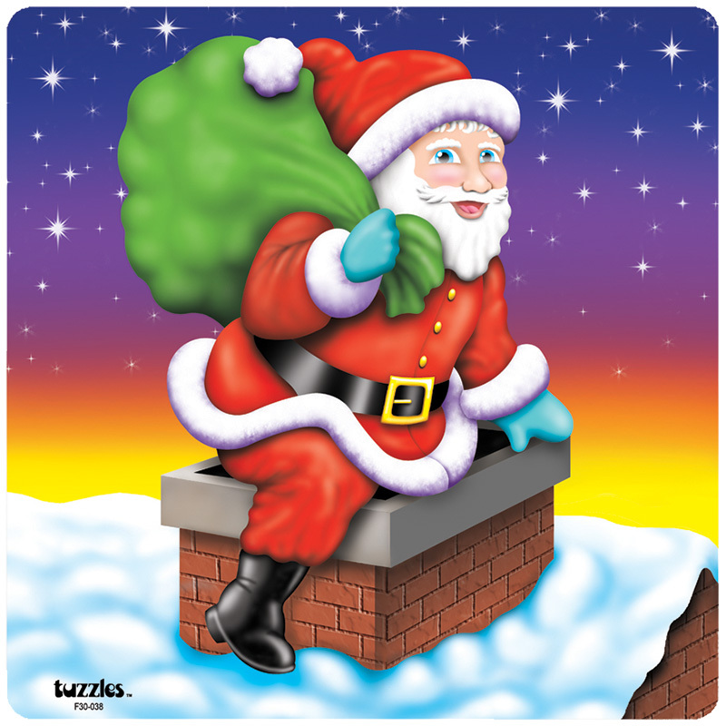 >Tuzzles Santa In The Chimney Puzzle - 25pcs