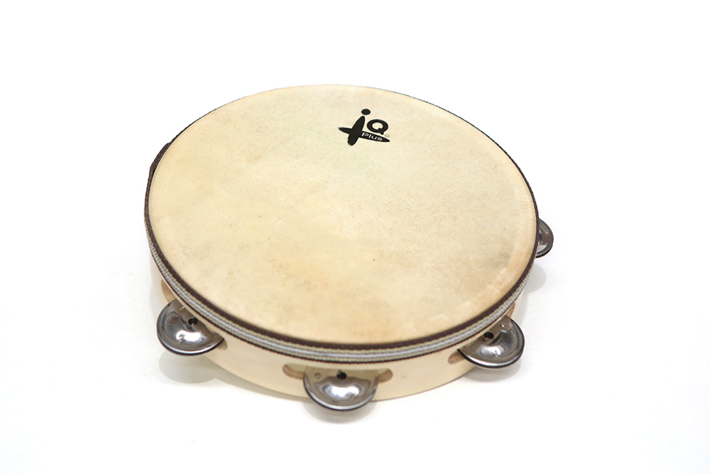 IQ Plus Natural Headed Tambourine - 20cm
