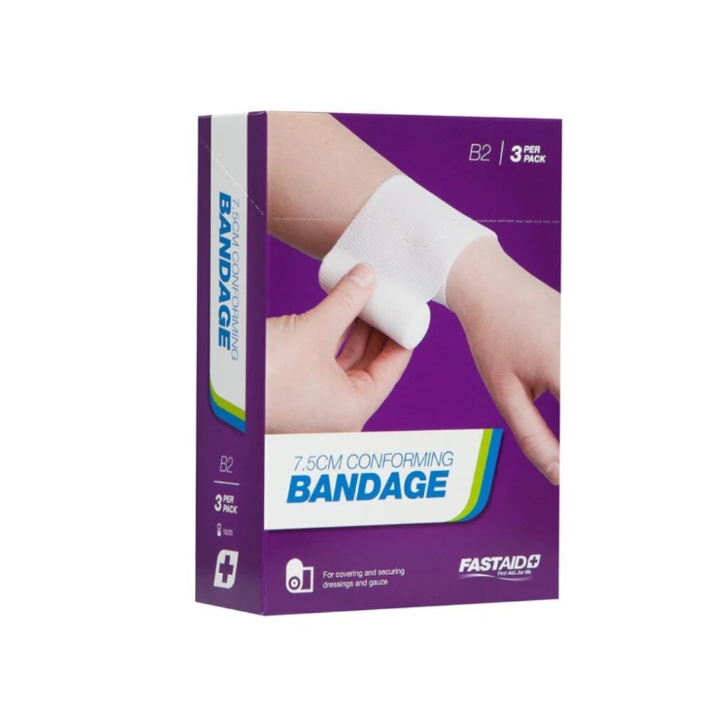 Conforming Gauze Bandage - White 4m x 7.5cm