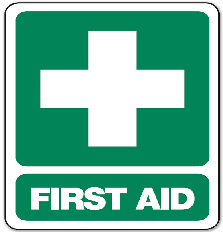 First Aid Sign for Wall - Polypropylene 22.5 x 30cm