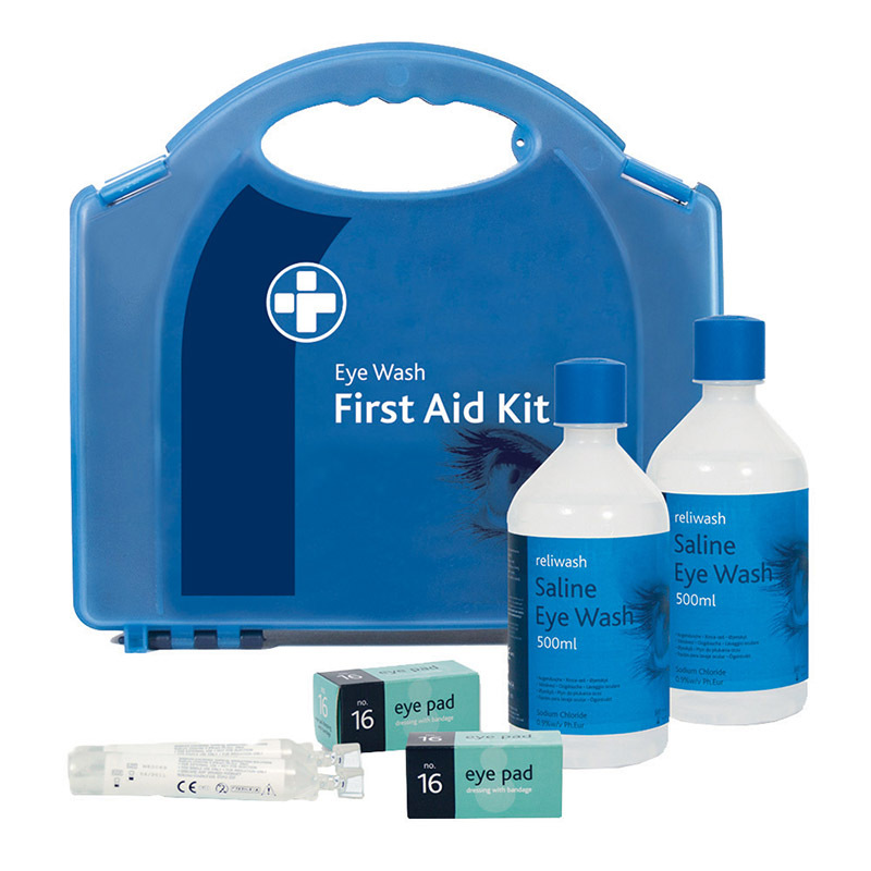 Deluxe Eye Wash Station - Includes 2 x 500ml Bottles
