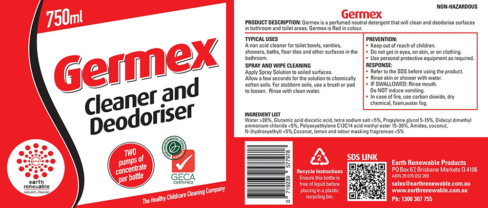 Solo Pak Germex - Replacement Label Only