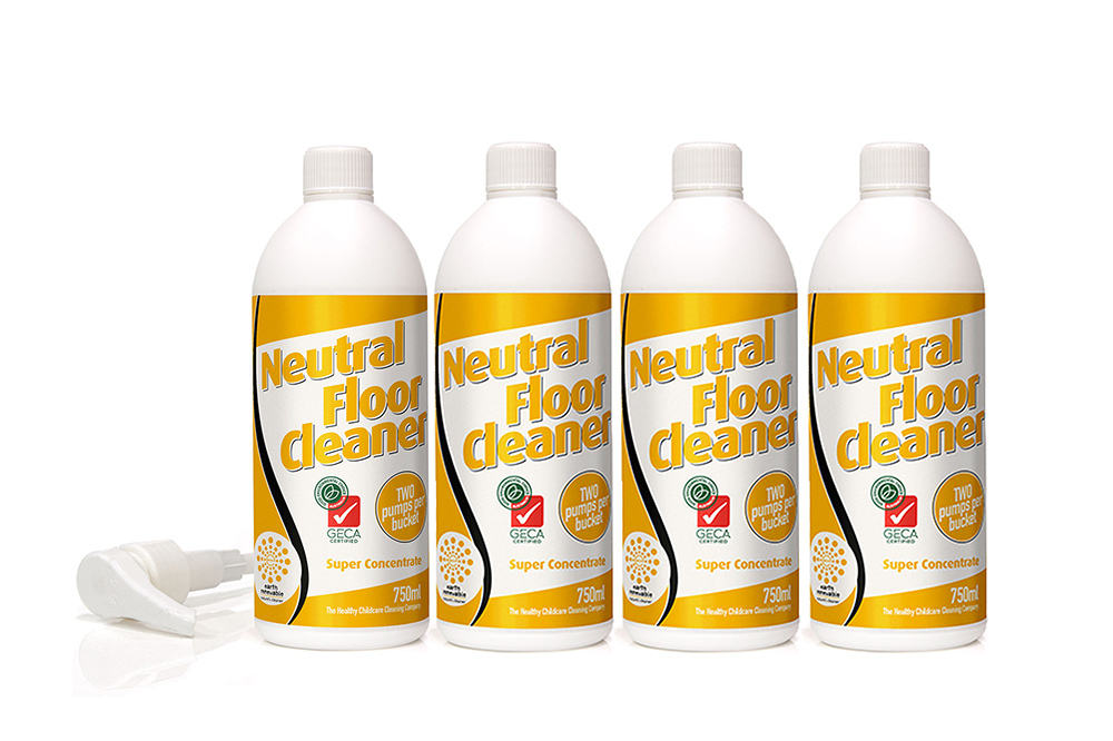 Solo Pak Neutral Floor Cleaner - Box of 4 x 750ml Refills & 1 Pump