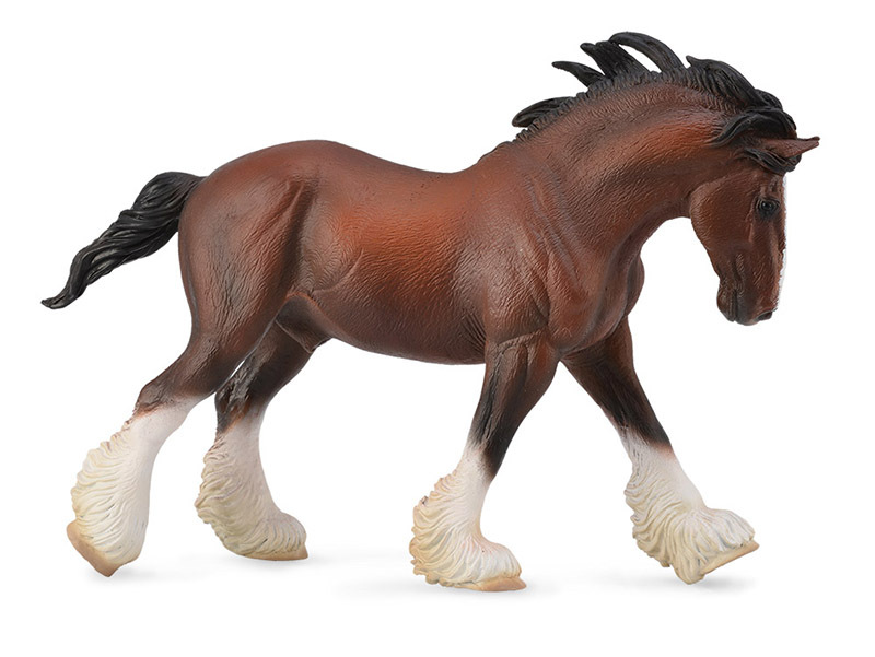 CollectA Horse Life Replica - Clydesdale Stallion Bay 19.5 x 12.4cmH