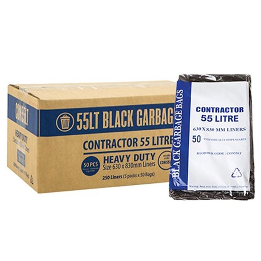 Bin Liners - 54L 250pk