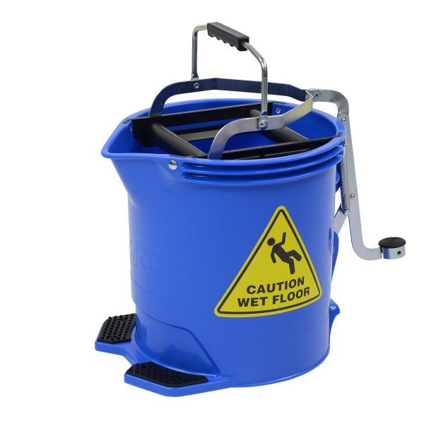 Mop Wringer Bucket on Castors - Blue