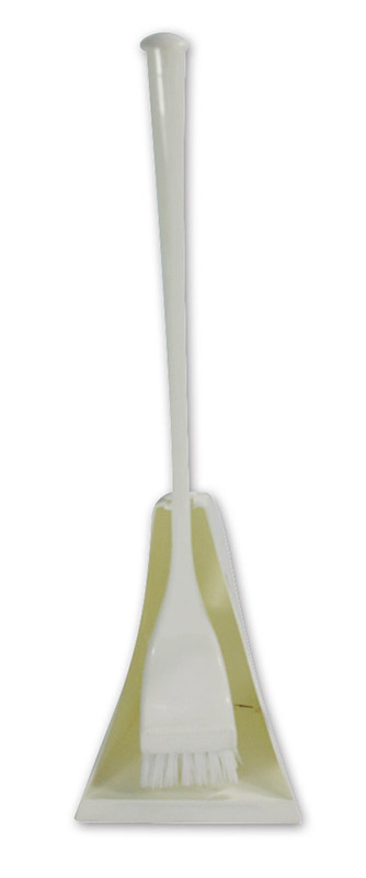 White Plastic Toilet Brush & Tidy Set