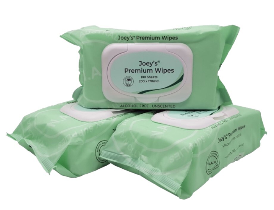 Joey's Premium Wipes - 12pks x 100 Wipes