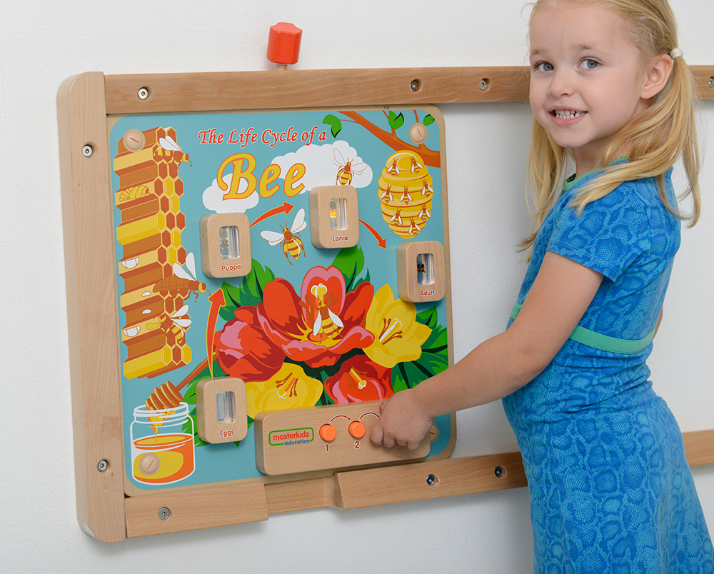 *Masterkidz Wall Elements - Light-Up Bee Life Cycle Stages Panel