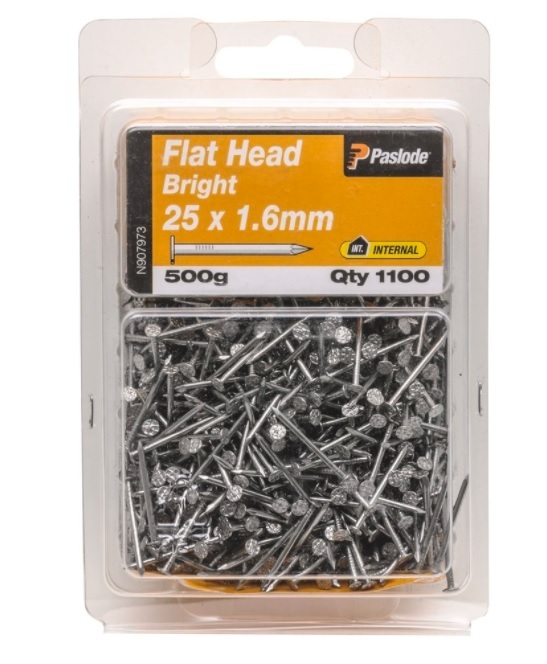 Flat Head Nails 500g - Small 25 x 1.6mm