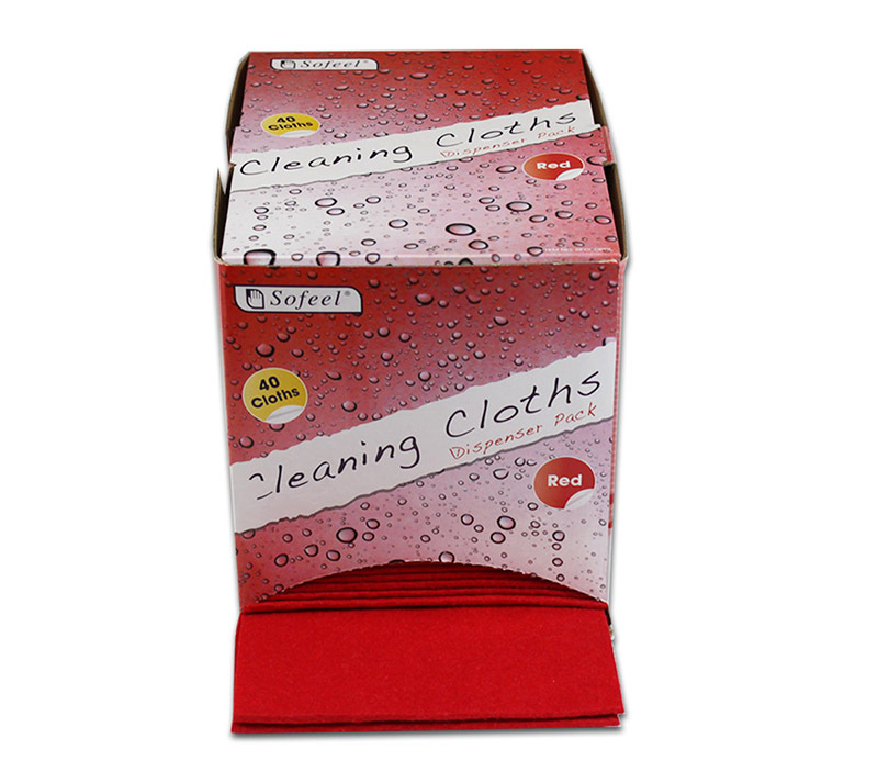 Sofeel Cleaning Cloths Dispenser 40pk - Red