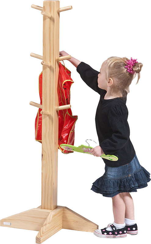 Billy Kidz Timber Smock/Apron Stand With 12 Hooks