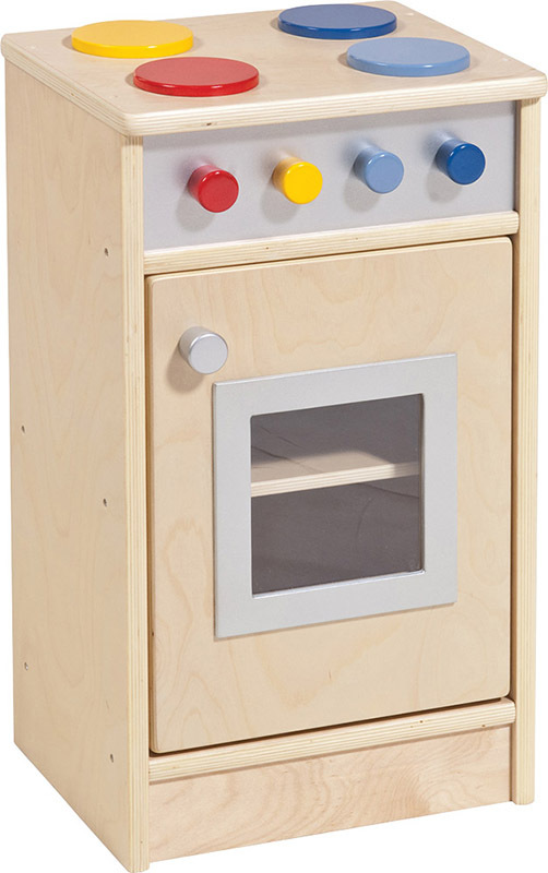 Birch Natural Role Play Preschool Kitchen Set - Cooktop/Oven