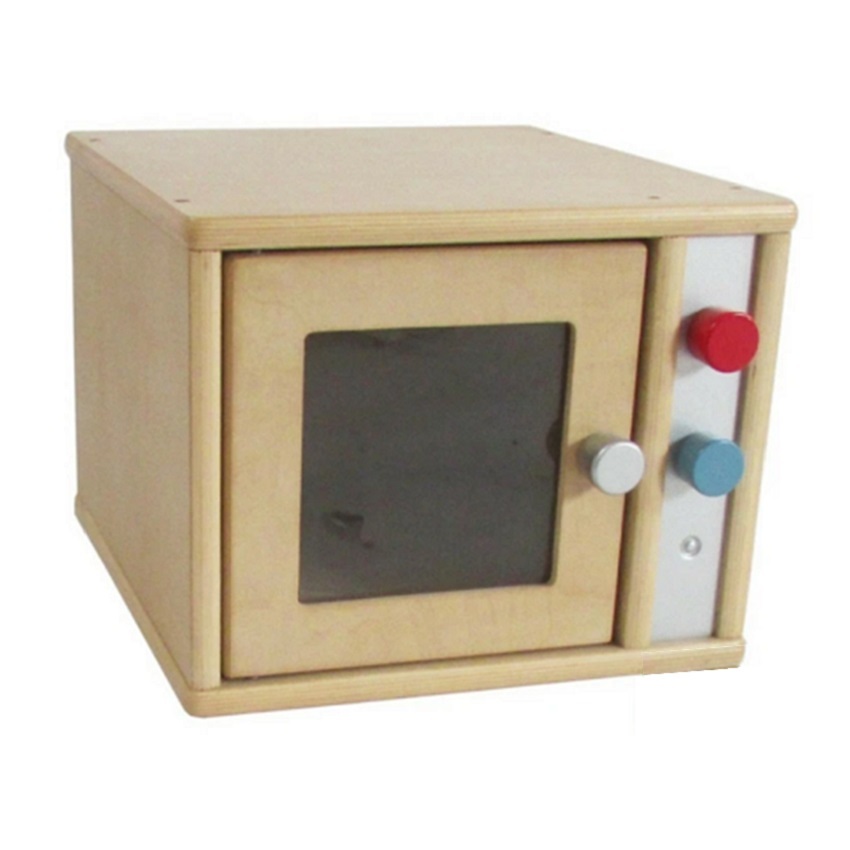 Birch Natural Role Play Preschool/Toddler Kitchen Set - Microwave