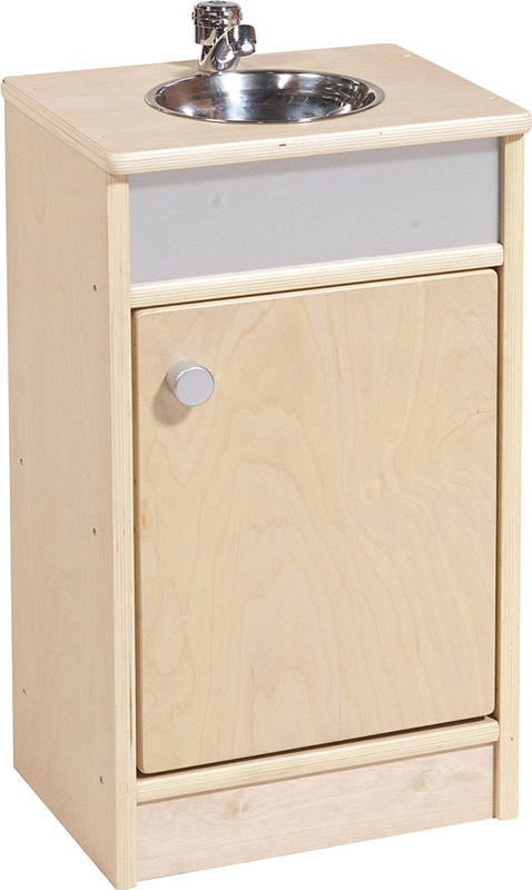 Birch Natural Role Play Preschool Kitchen Set - Sink Unit