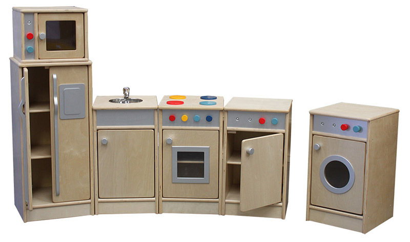 Birch Natural Role Play Preschool Kitchen Set - 6pcs