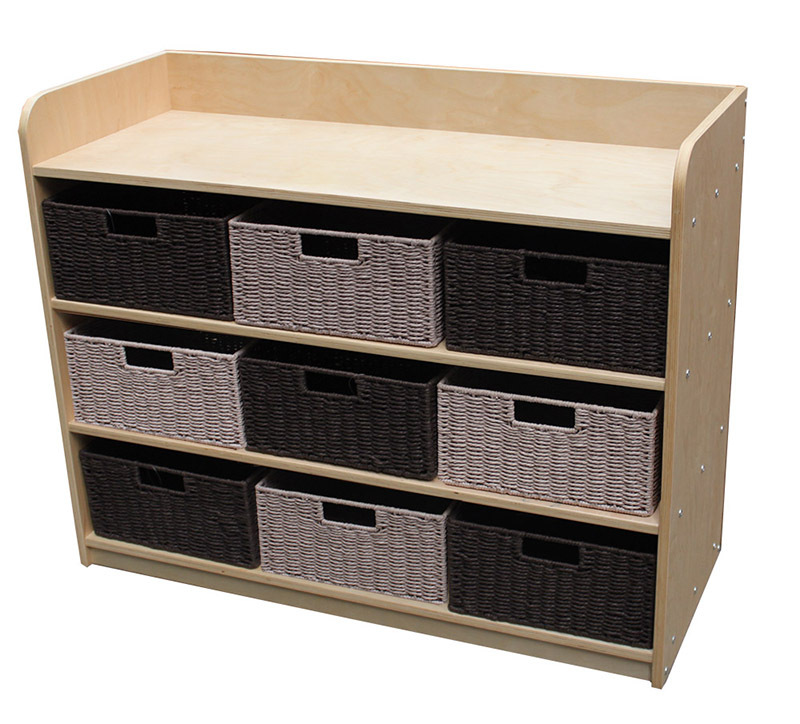 Birch Standard Storage Unit - With 9 Rope Baskets in 2 colours