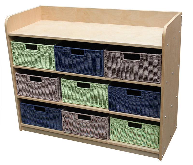 Birch Standard Storage Unit - With 9 Rope Baskets in 3 colours