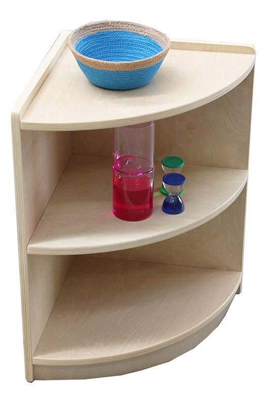 Birch Low Shelf Unit 60cmH - Corner