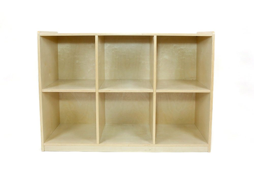 Birch Locker / Cubby Storage Unit - 6 Space Horizontal