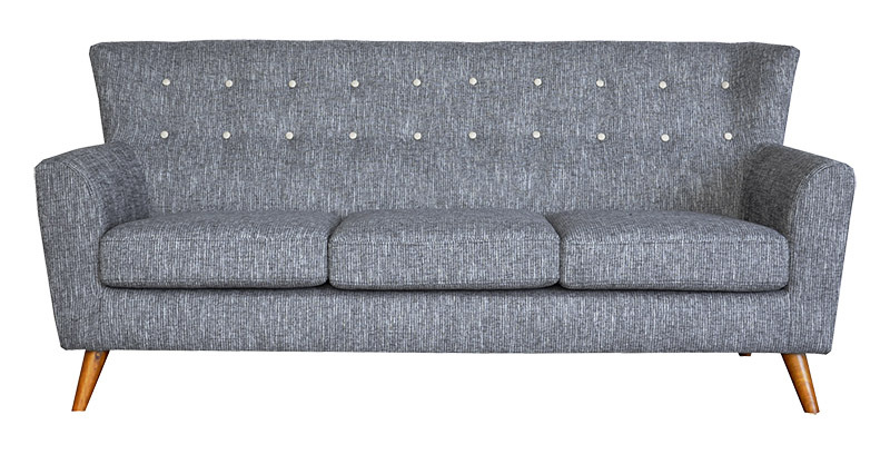 Ernie 3 Seat Adult Sofa - Blue/Grey