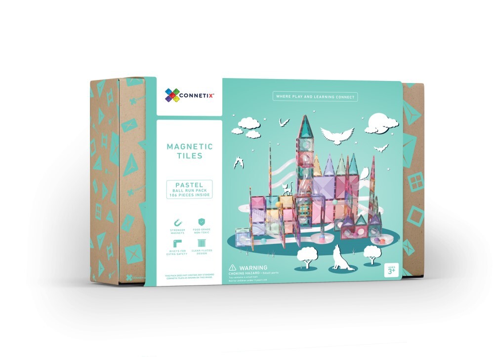 Connetix Pastel Ball Run Pack - 106pcs