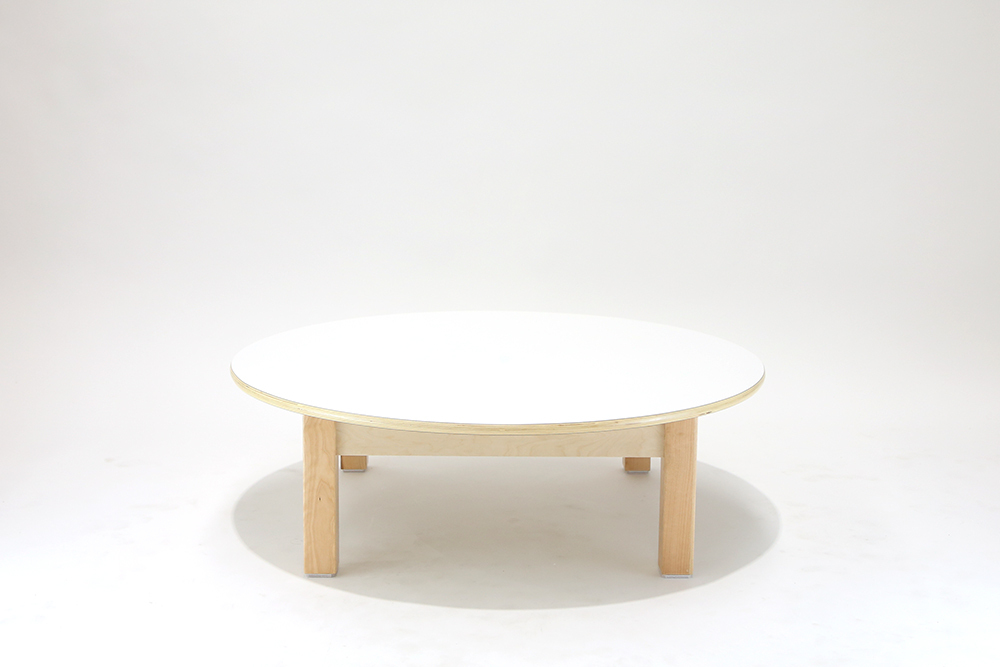 Billy Kidz Wooden Table With White Laminate Top - Round 900 x 900mm 28cmH