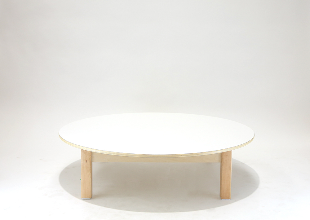Billy Kidz Wooden Table With White Laminate Top - Round 1100 x 1100mm 28cmH