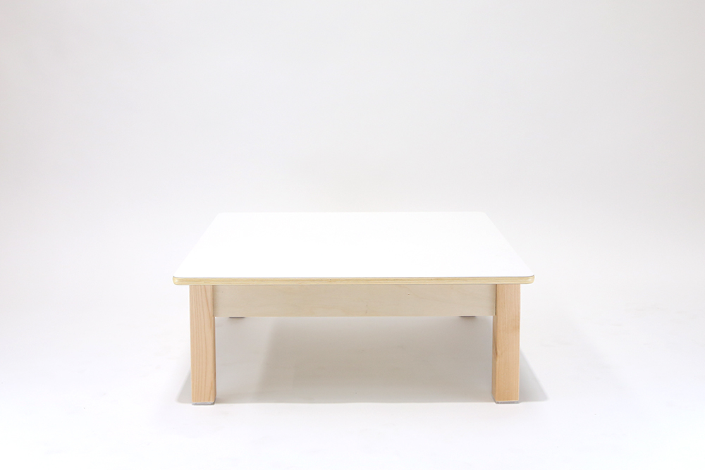 Billy Kidz Wooden Table With White Laminate Top - Square 750 x 750mm 28cmH