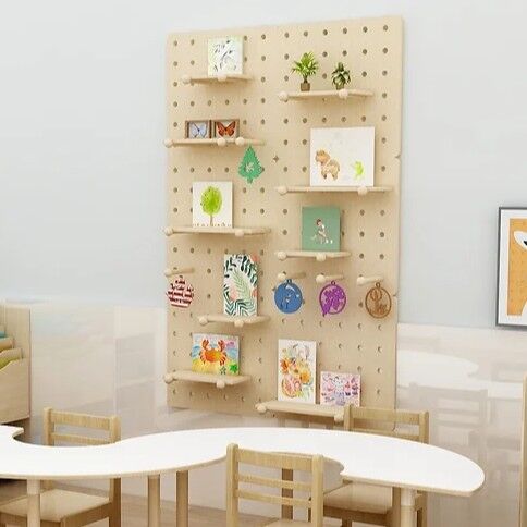 Billy Kidz Birch Wall Display Boards With Pegs & Shelves