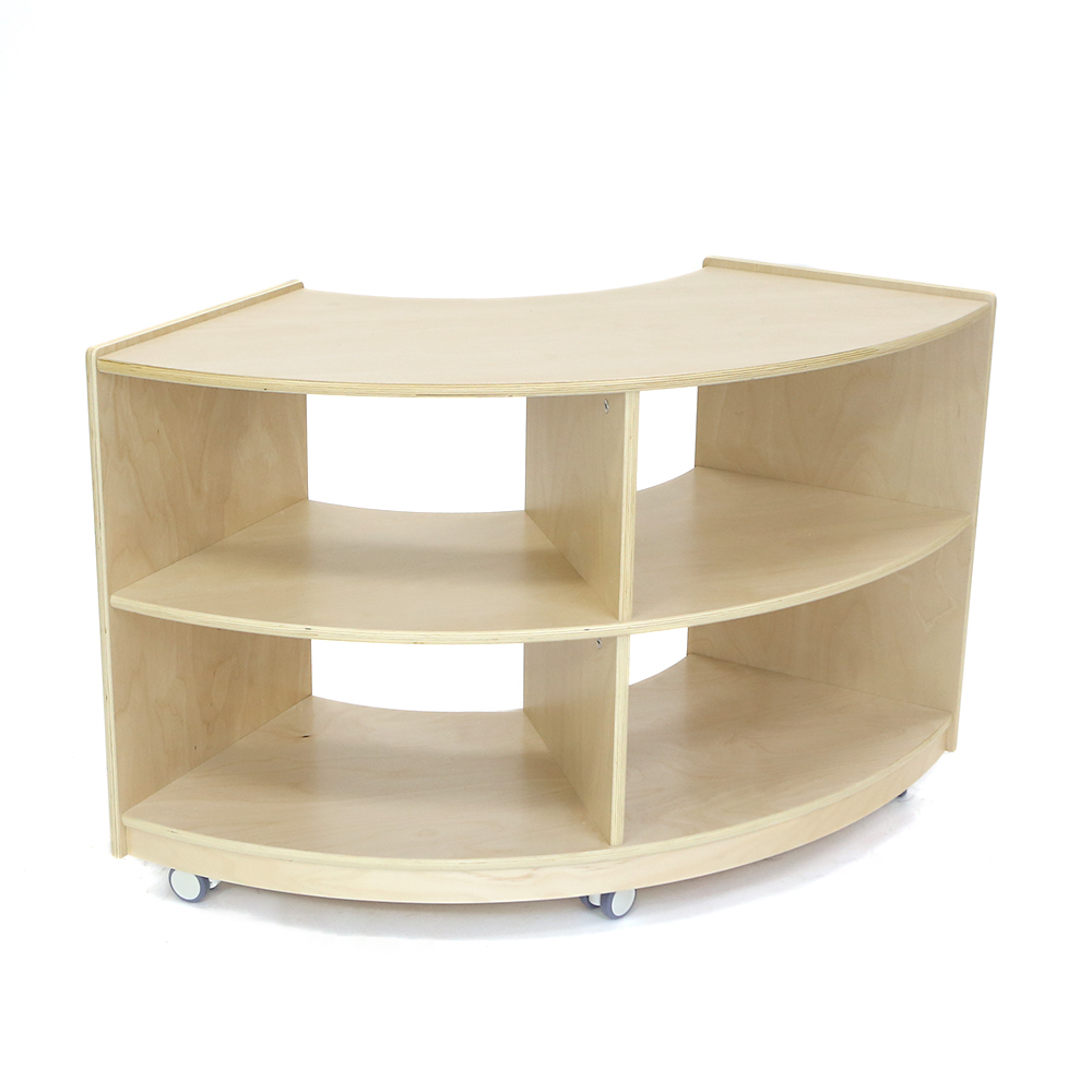 Hako Timber 2 Shelf Curved Cabinet (90 degree) - 60cmH