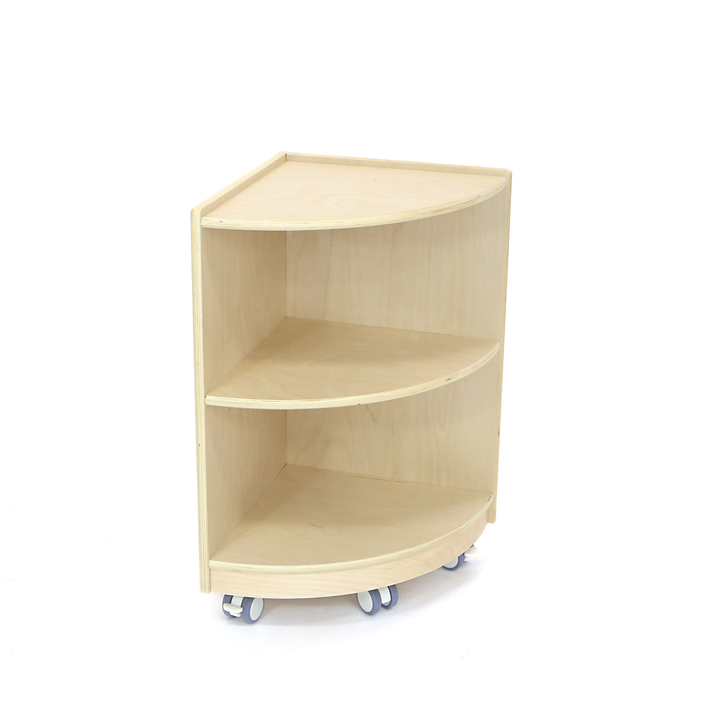 Hako Timber 2 Shelf Quarter-Circle Cabinet - 60cmH