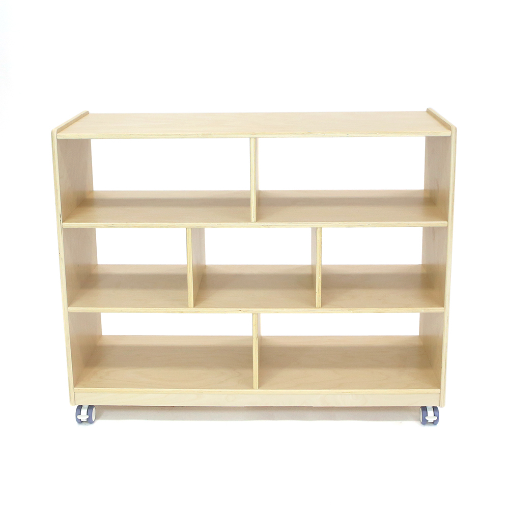Hako Timber 7 Space Shelf Straight Cabinet - 80cmH