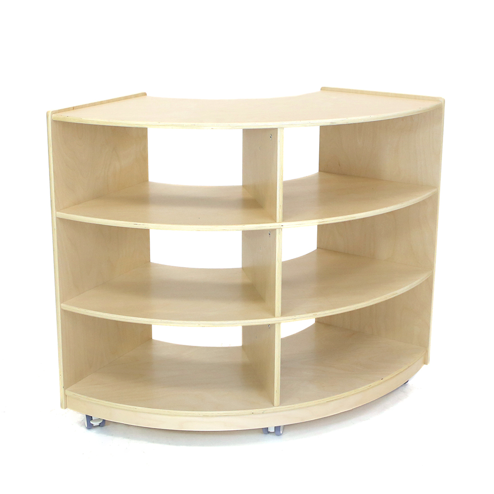 Hako Timber 3 Shelf Curved Cabinet (90 degree) - 80cmH