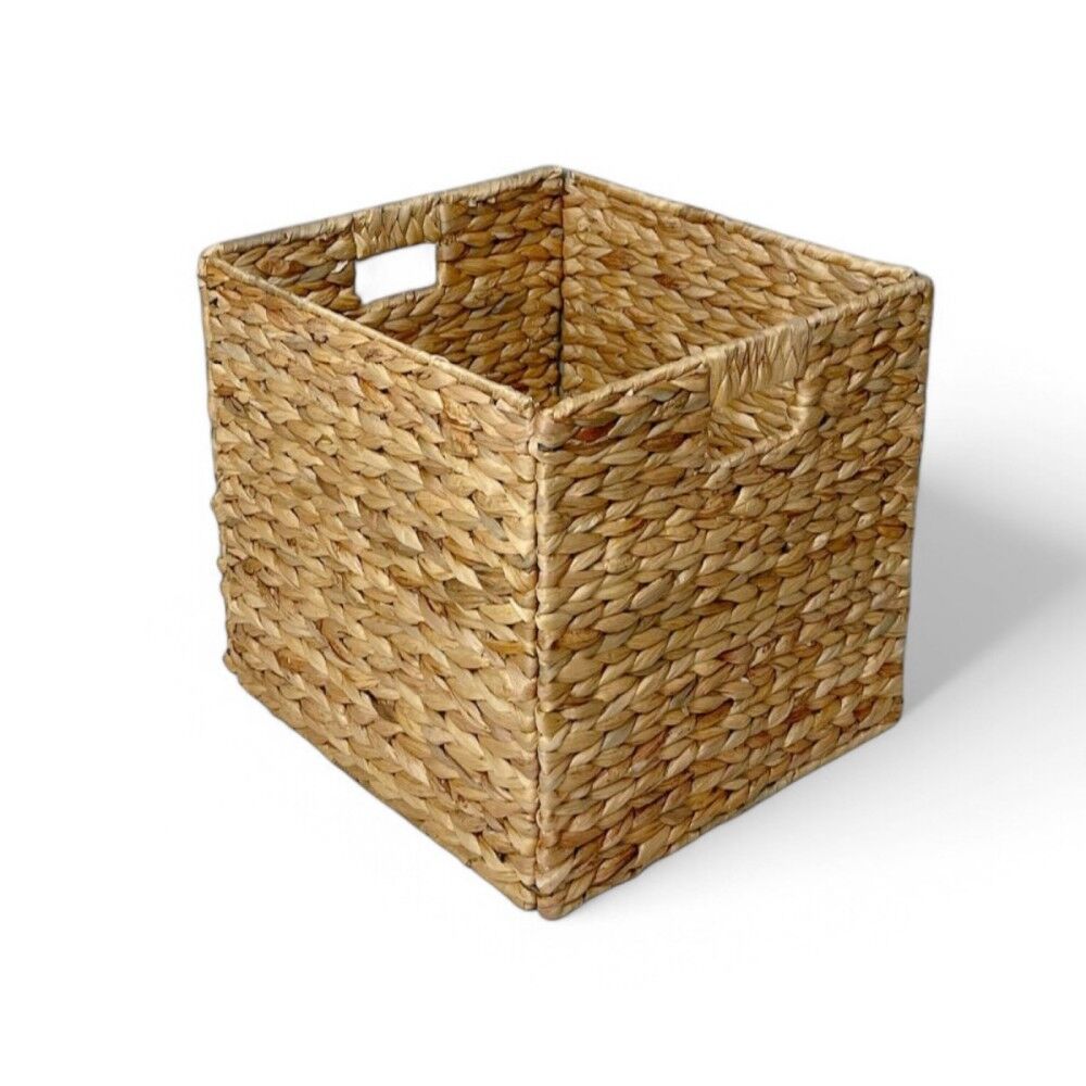 Water Hyacinth Large Cube Storage Basket
