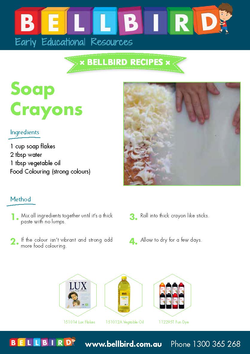 Recipe Sheet - Soap Crayons