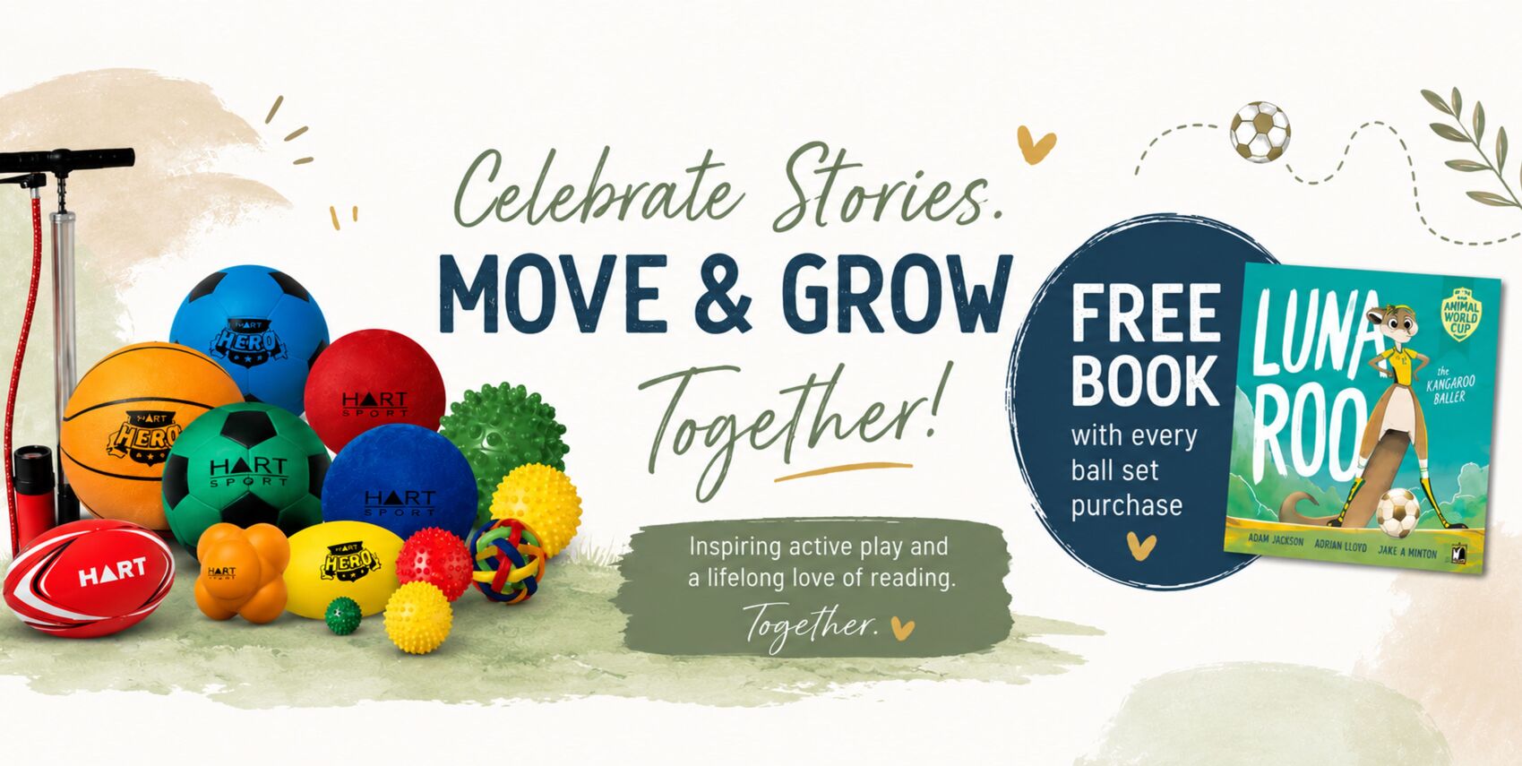 Hart Sports Balls + Luna Roo Book