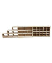 Billy Kidz Birch Medium Storage Unit 76cmH - 7 Space With Back, 20 Small Space Cubby & 6 Space Open Back Ladder Unit