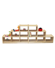 Billy Kidz Birch Medium Ladder Storage Unit 76cmH - 2 Open Back Ladder Units with 6 Spaces