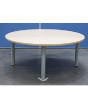 Billy Kidz Large Round Table 1100 x 1100mm Birch - Light Grey Legs Primary 56cm